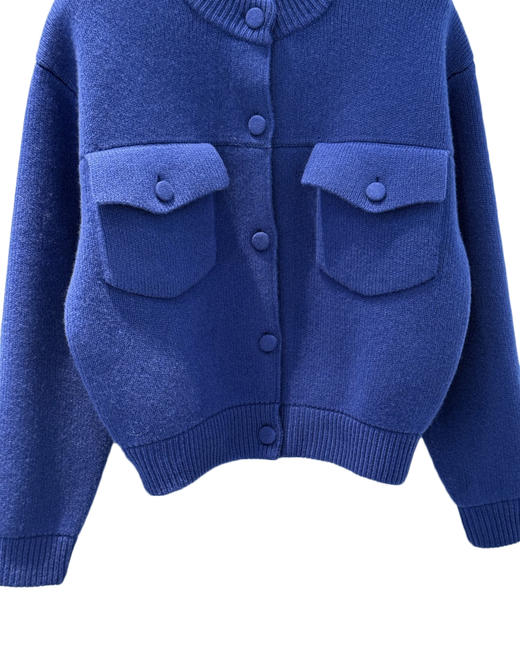 女款廓形羊毛针织开衫毛衣la011 商品图2