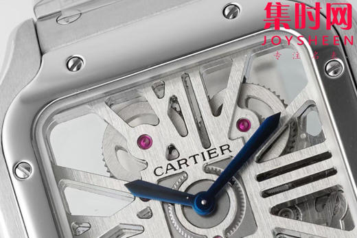 卡地亚AF山度士镂空系列 方形镂空男士石英腕表 商品图3