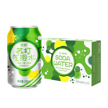 依能 原味 苏打水汽水饮料  无糖气泡水 0卡0能量 330ml*24罐 整箱装 商品图2