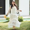 【林栖设计小店】叠叠清影|桑蚕丝荷叶边仙气2026春新款真丝连衣裙两件套1961176 商品缩略图4