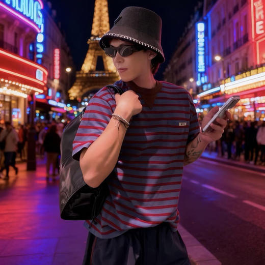 🦋PRAD*A 早春新款条纹短袖T恤1.21 商品图7