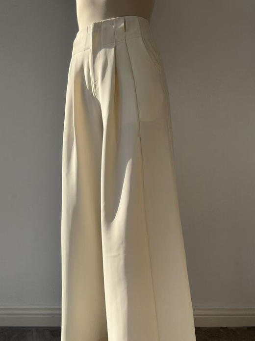 DONSEE10｜白色无腰头阔腿裤 DS10SS2484 商品图8