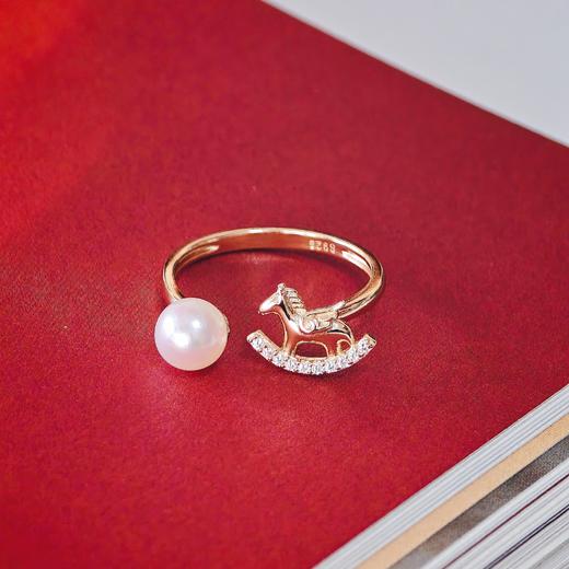 7DYAS “马上有财”海水akoya樱花粉珍珠开口戒指 商品图0