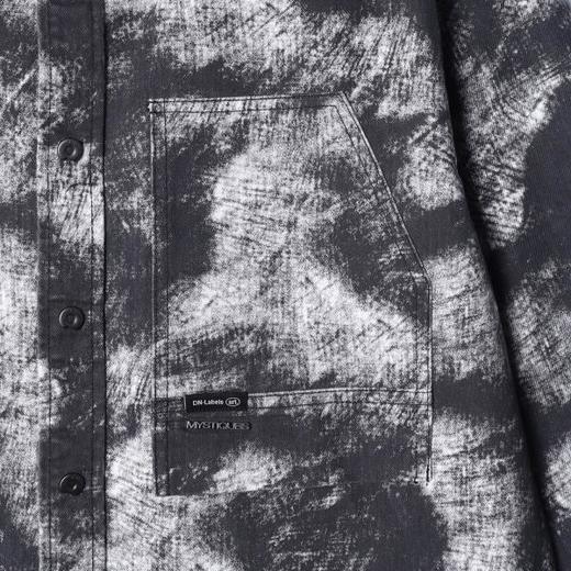 5775SDSA男士秋冬新款痞帅男装韩版高街扎染撞色长袖衬衫百搭嘻哈衬衣 商品图3