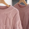 复古麻花编织烟雾粉毛衣｜清新又时髦，秋冬毛衣就选它了！ 商品缩略图5