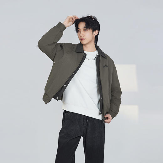 【新品上新】HX 冬季假两件短款翻领羽绒服S100544236101 商品图2