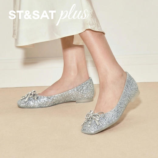 星期六26春新款甜美水钻方头平底单鞋SSE1111211 商品图7