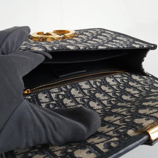 【95新】Dior迪奥30 Montaigne 手袋M9203UTZQ_M928中号老花蒙田皮肩带单肩斜挎包女士 190126AK42 商品图8