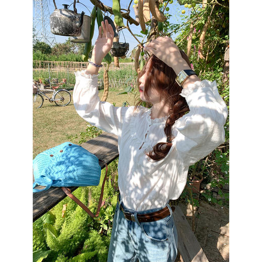 <曾小咸推荐>4.3现货秒杀 ！微信超特价！宫廷风立领花边衬衫 日常169.99 立减90 秒杀79.99！！ 商品图1