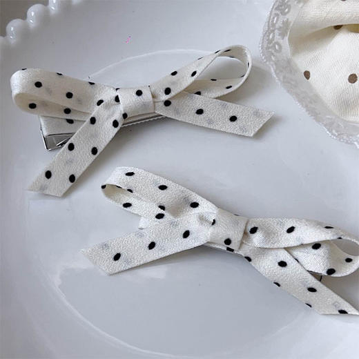 ZY缎感波点结子对装发夹-纪念日百货门店同款169152739 商品图2