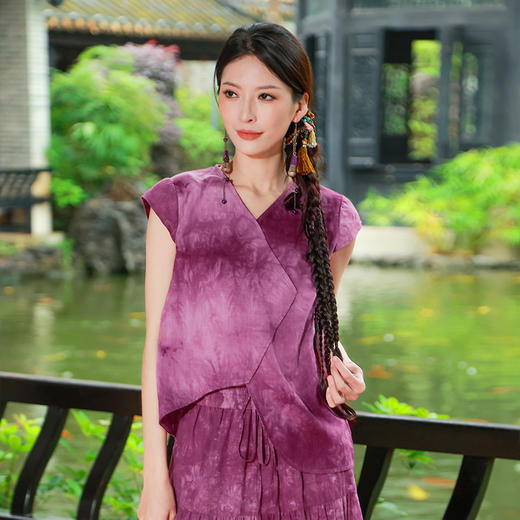 【2026春季上新】黛雾扎染上衣 | 现货加急发 商品图0