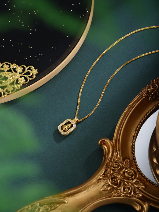 子佩集【福禄一生】银S925套链【FYL-2227】项链镀金可转动葫芦2601 商品图5