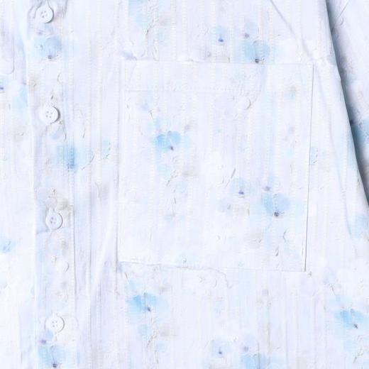 2773SDSA男士秋冬新款痞帅男装休闲长袖衬衫扎染立体花朵装饰设计百搭 商品图3