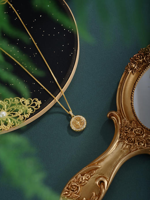 子佩集【福华妙韵】银S925套链【V10210HZA】项链镀金喜字2601 商品图5