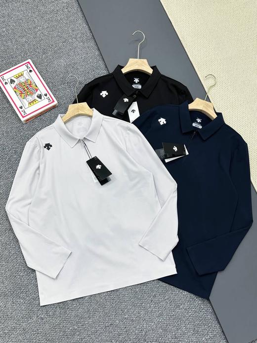 迪桑特高尔夫PRO男士半拉链弹力长袖POLO衫 商品图0