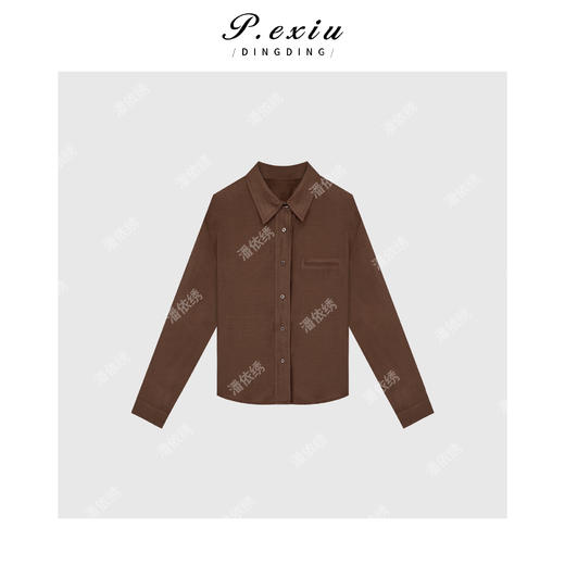 04-2潘依绣丁丁宠粉韩系极简高级长袖衬衫Q6783 商品图0