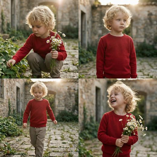 PALUOPO/PL山羊绒男童羊绒衫100%山羊绒帕罗 商品图5