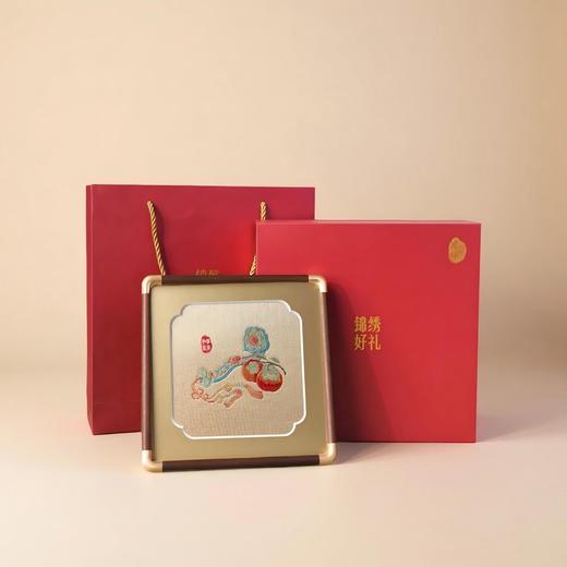 万事利方形织锦摆件-柿柿如意 商品图3