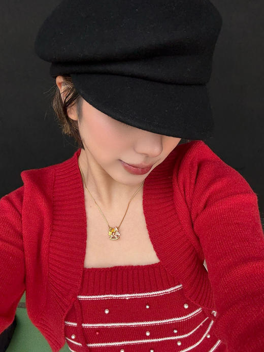 【秒杀价已调 直接拍】大H 26年 艺术家限定「福马」珐琅彩工艺合金&真铜电镀18k金锁骨链 颈链 项链 商品图6