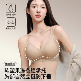 春节不打烊【高弹螺纹精致蕾丝❗️精致贴合显瘦美背】无痕内衣女士小胸聚拢空杯收副乳防垂上托无钢圈文胸罩女蕾丝内衣。jc