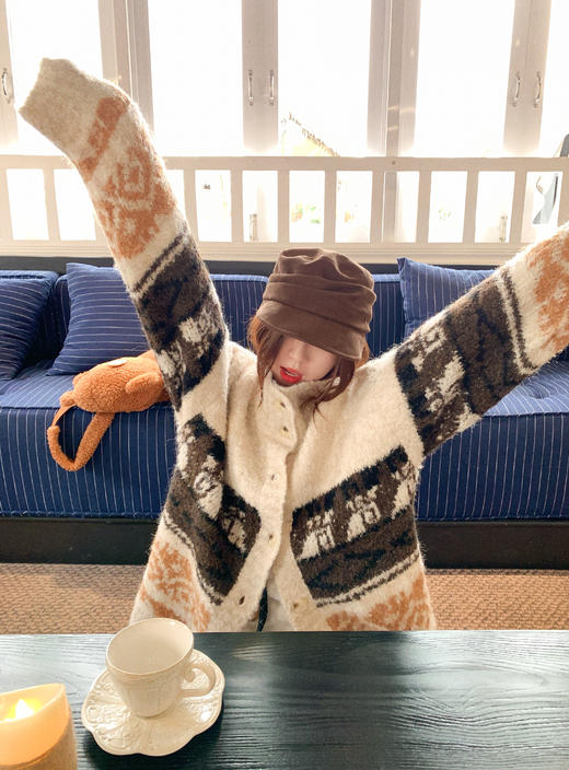 <曾小咸推荐>现货秒杀 ！微信超特价！费尔岛翻领毛衣外套 日常219.99 立减120 秒杀99.99！！ 商品图6