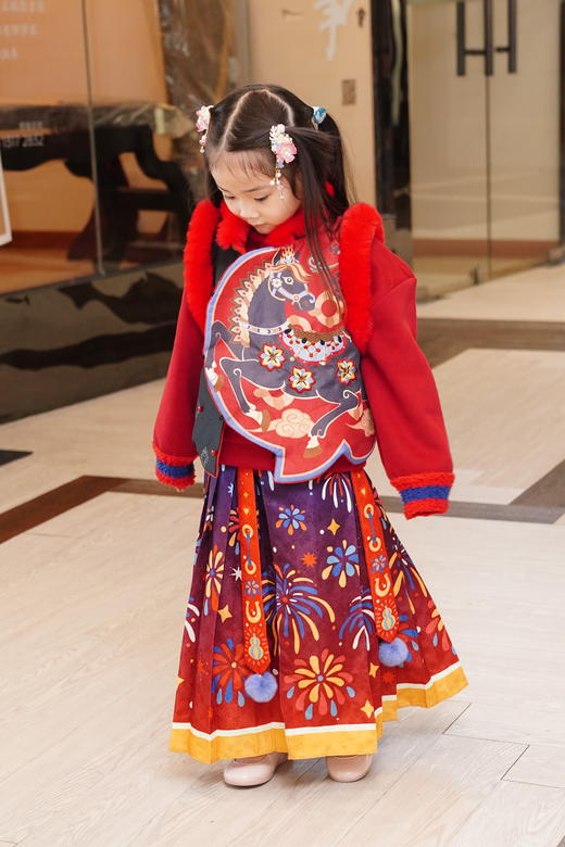 春节不打烊-新春拜年服-童装儿童亲子款马甲冬季新品男女童中式唐装锦绣前程圆满马甲NY089272年衣 商品图1
