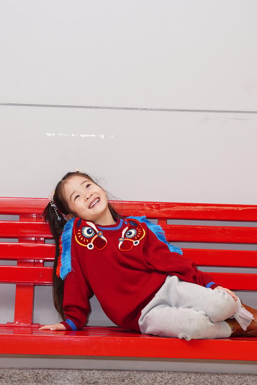 春节不打烊-新春拜年服-童装毛衣儿童男女童秋冬新款保暖国风好彩头毛衣NY100709 商品图2