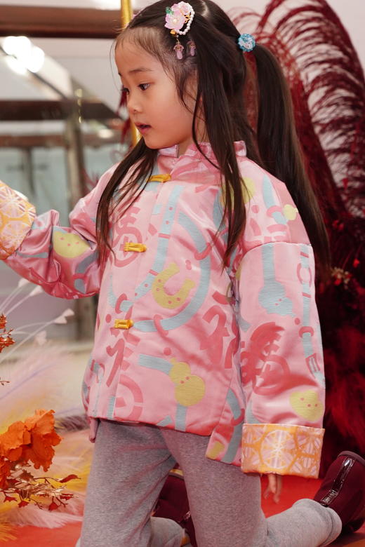 春节不打烊-新春拜年服-童装外套冬季新品男女童新中式加厚拜年马上有福唐装NY746517年衣 商品图3