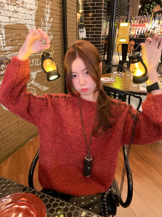 <曾小咸推荐>现货秒杀 ！微信超特价！韩系丝带毛衣 日常199.99 立减110 秒杀89.99！！ 商品图8