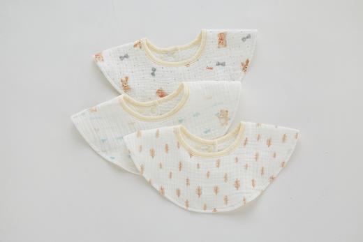 拉比i5配饰类-4皱纱布口水巾（3个装）LZEF108601 商品图0