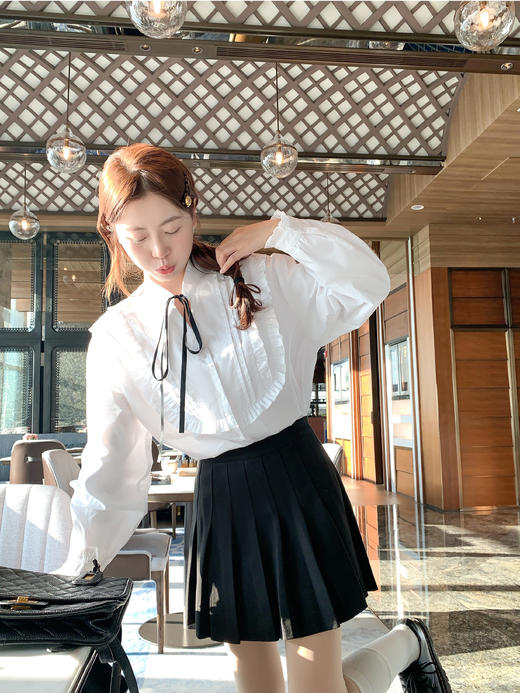 <曾小咸推荐>现货秒杀 ！微信超特价！学院风蝴蝶结衬衫 日常189.99 立减90 秒杀79.99！！ 商品图7