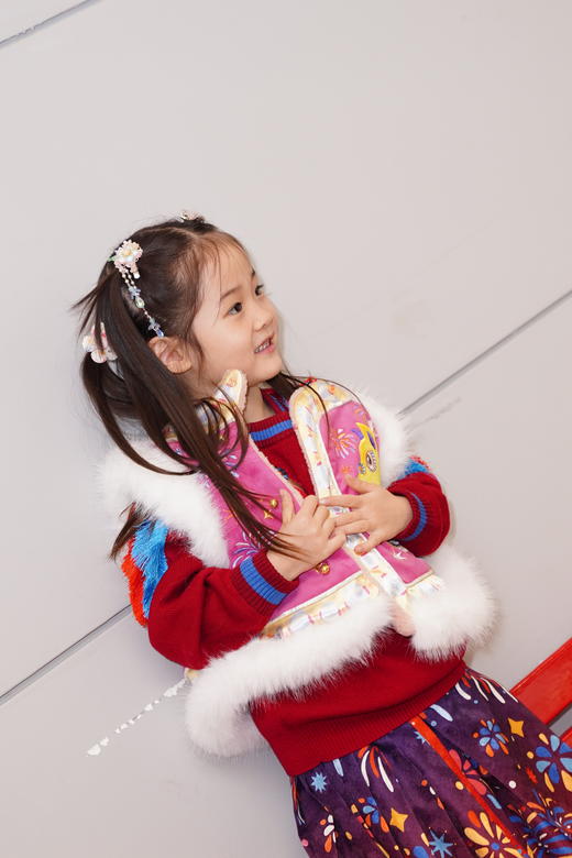 春节不打烊-新春拜年服-童装中式马褂套装冬季新款女童演出服棉服盛世跃马中式马褂套装NY009964年衣 商品图2