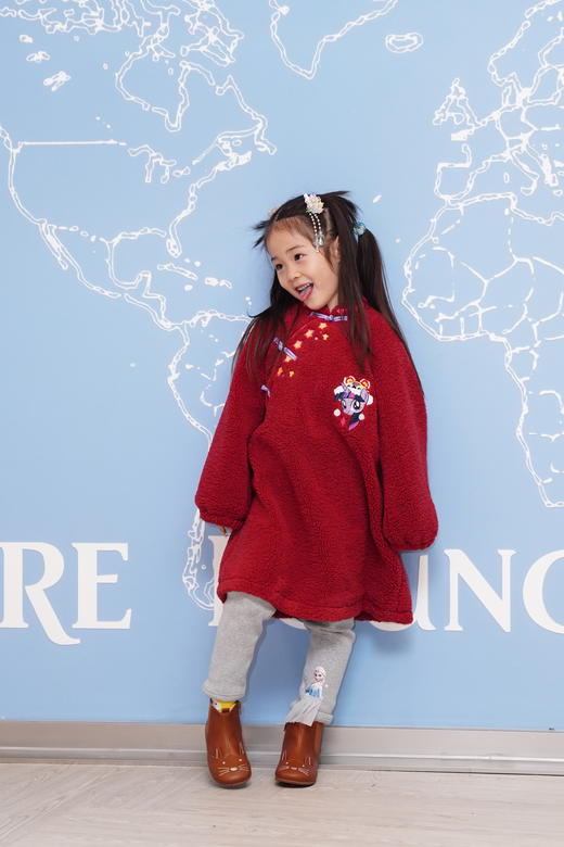 春节不打烊-新春拜年服-童装旗袍裙儿童冬季新款女童中式改良旗袍小马宝莉新年章仔旗袍NY196186年衣 商品图3