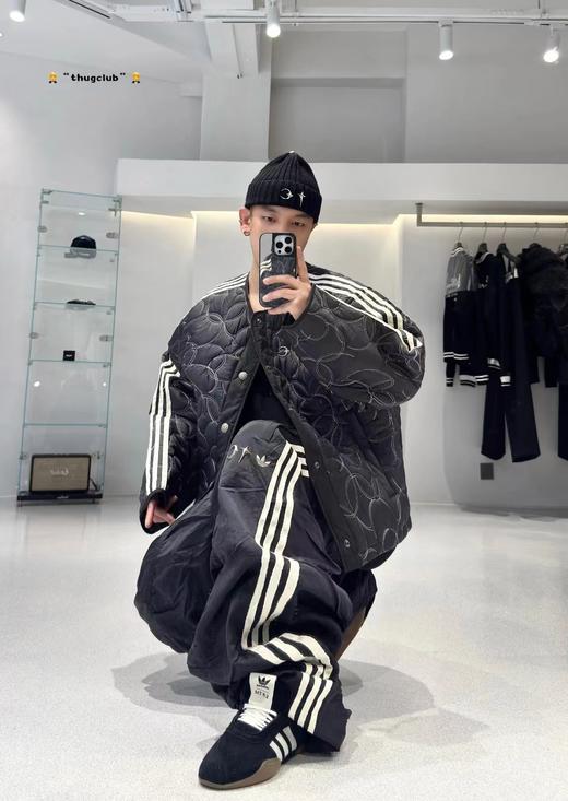 D012244男女同款叠穿单品保暖运动条纹舒适棉服 商品图4