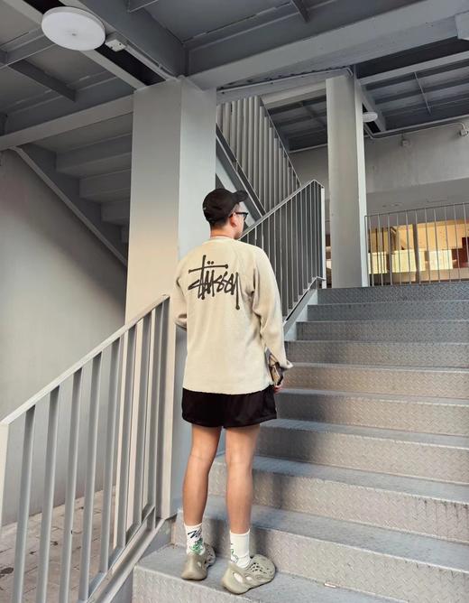 D012263字母logo情侣圆领华夫格长袖卫衣 商品图13