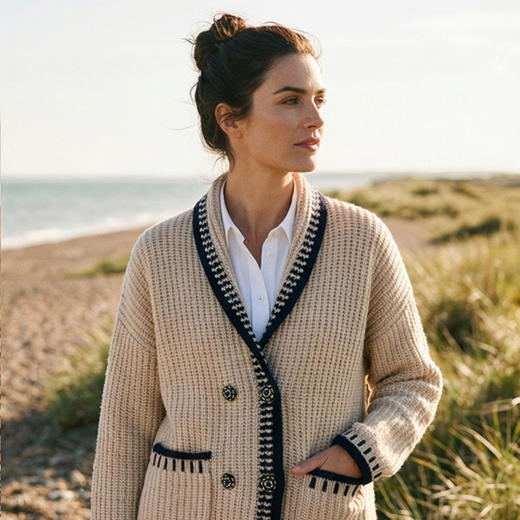 【咕咕同款】KINGDEER/KD秋冬新款女式长袖外套羊绒衫L805876鹿王 商品图5