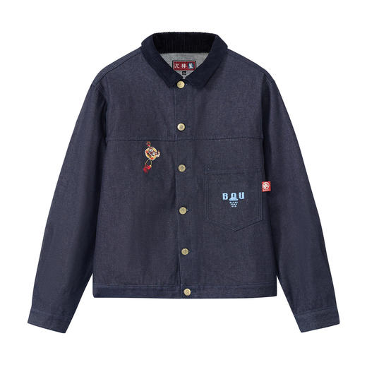 ONIARAI/鬼洗26春季棒系列复古花布达摩灯芯绒牛仔外套男 N340252 商品图3