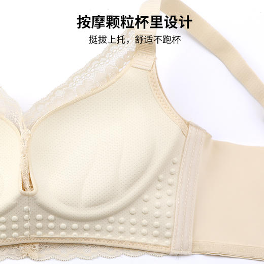 A2-【A-B杯】【小胸聚拢 小A秒变大C】蕾丝内衣女聚拢不空杯调整型文胸罩  春日江南 商品图5