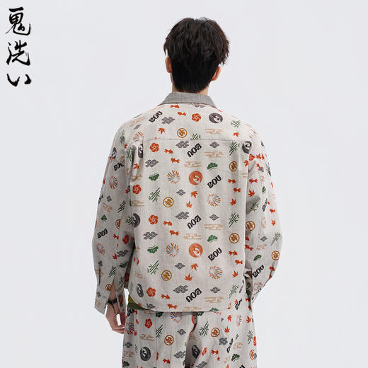 ONIARAI/鬼洗26春季新品棒系列好运纹样满印外套休闲男 N340248 商品图2