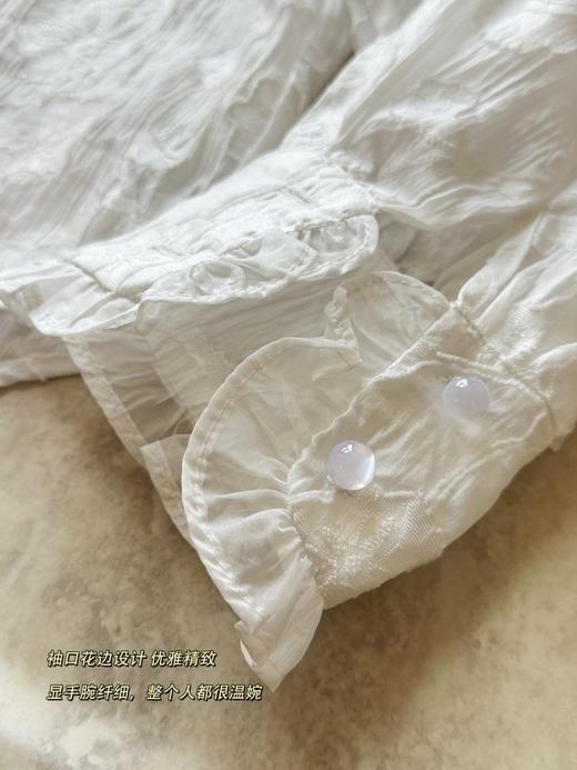 Fab*同款洛可可微透高级感剪花罩衫上衣 商品图10