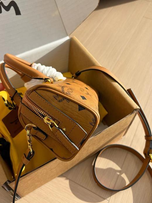 F012228精典干邑色迷你波士顿保龄球手提斜挎包mini包 商品图2