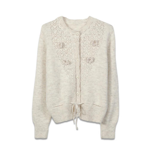 复古花朵下摆系带毛衣-纪念日百货门店同款169261847 商品图4