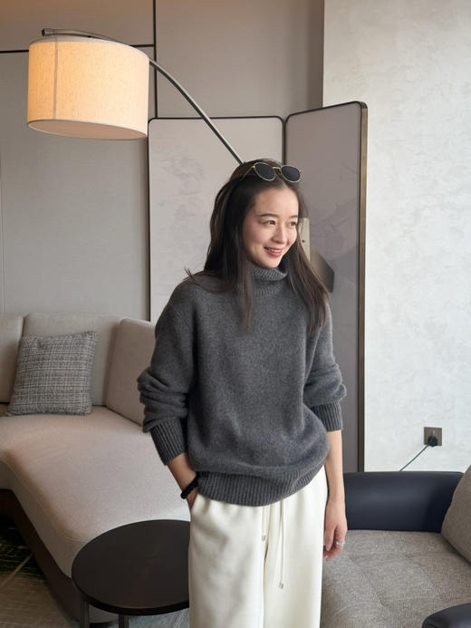 2601312    bsby羊绒 厚款 高领宽松羊绒衫 商品图13