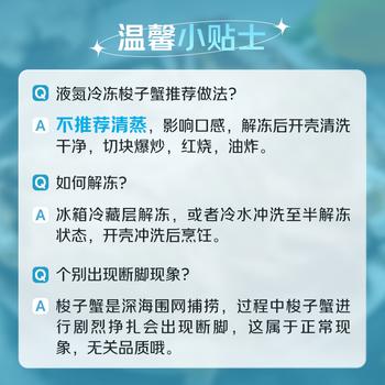 【冷冻】至鲜梭子蟹2.6斤/6-8只整只当季液氮冷冻3-5两/只吕四黄海海鲜螃蟹新鲜 商品图6