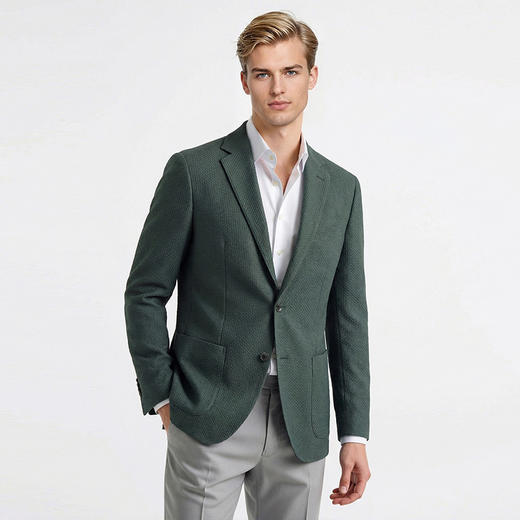 布兰施男士通勤单西商务经典男西装休闲时尚西服开衫 商品图2