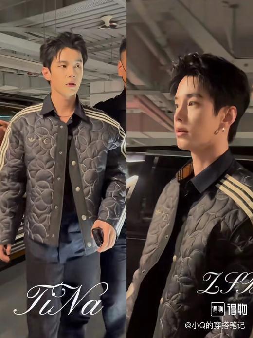 D012244男女同款叠穿单品保暖运动条纹舒适棉服 商品图7