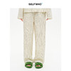 SELFWHO亚麻棉混纺浅卡其色条纹睡裤直筒裤女2026春季新款家居裤 商品缩略图0