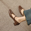 阿么手工女鞋2026春季简约浅口单鞋女新款正品粗跟玛丽珍鞋4.2CM 商品缩略图4
