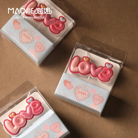 粉色love蜡烛