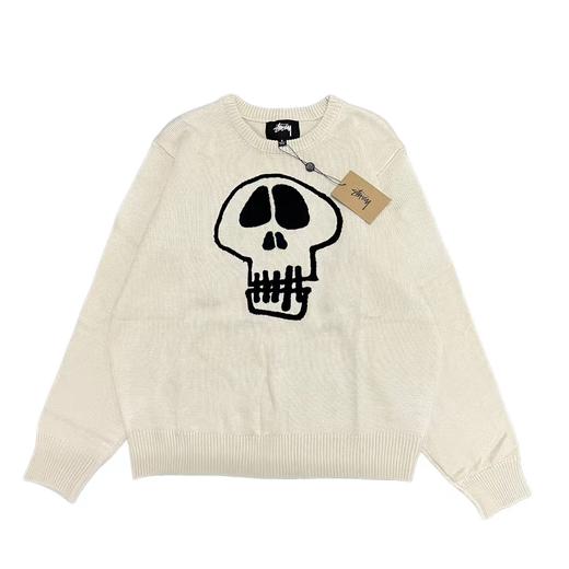 D012264限定款骷髅毛巾绣提花情侣圆领针织毛衣 商品图11